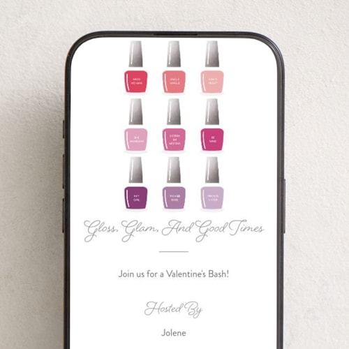 This is a ivory online invitations by Megan Cash called nailed it printing on digital paper in standard