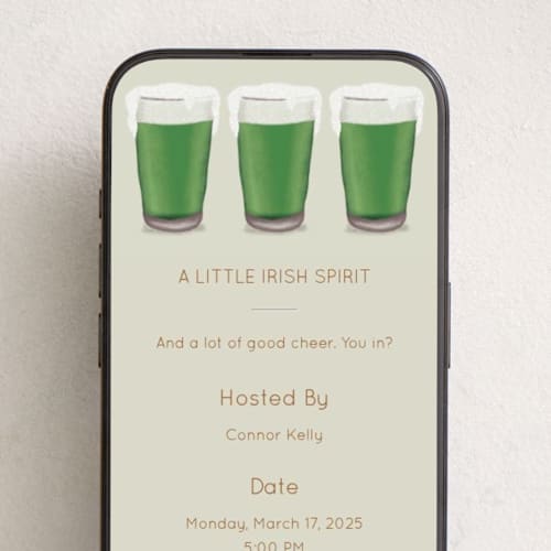 This is a sage online invitations by Carolyn Kach called may your draughts come true printing on digital paper in standard