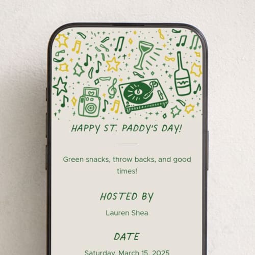 This is a cream online invitations by Abbigail Lim called three! two! one! printing on digital paper in standard