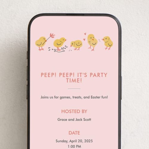 This is a candy online invitations by Dawn Pope called peeps printing on digital paper in standard