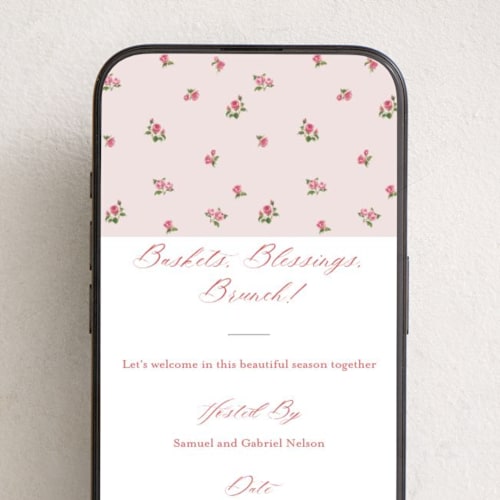 This is a blush online invitations by Teju Reval called romantic roses printing on digital paper in standard
