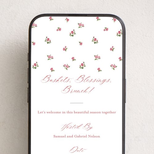 This is a porcelain online invitations by Teju Reval called romantic roses printing on digital paper in standard