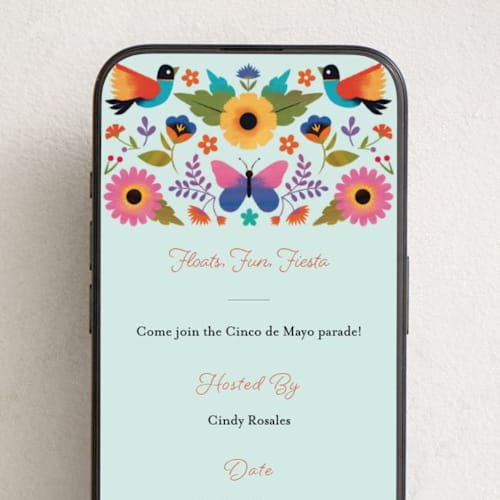 This is a aqua online invitations by Laura Moyer called bridal fiesta printing on digital paper in standard