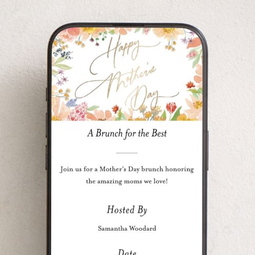 This is a flowers online invitations by Erika Firm called sunny border printing on digital paper in standard