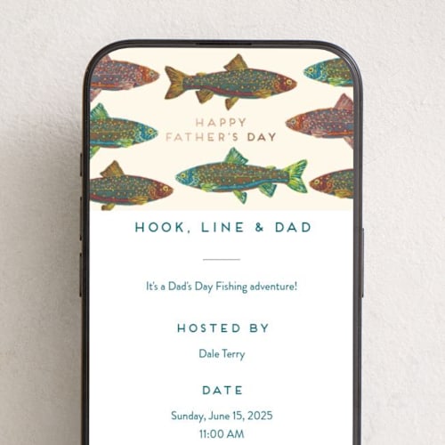 This is a cloud online invitations by Snow and Ivy called fishy printing on digital paper in standard