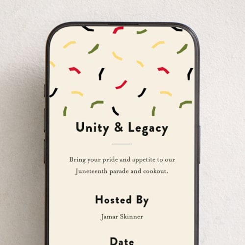 This is a cream online invitations by Iveta Angelova called abstract confetti printing on digital paper in standard