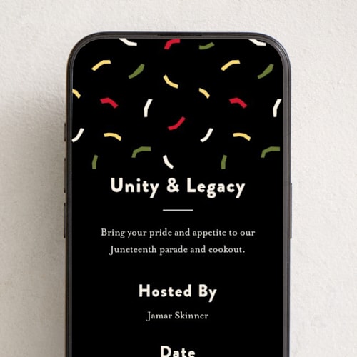 This is a onyx online invitations by Iveta Angelova called abstract confetti printing on digital paper in standard
