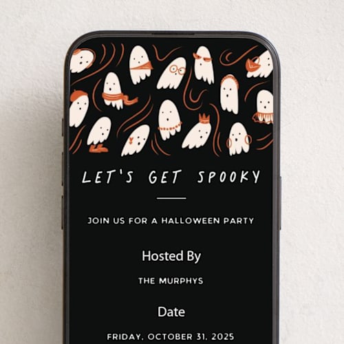 This is a pumpkin online invitations by Grae called so spooky printing on digital paper in standard