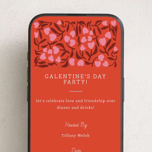 This is a poppy online invitations by Sierra Lee called heart flowers printing on digital paper in standard