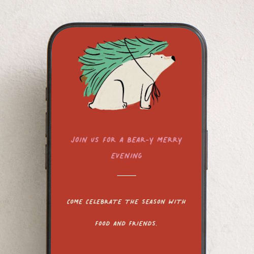 This is a cherry online invitations by Inkblot Design called polar express printing on digital paper in standard