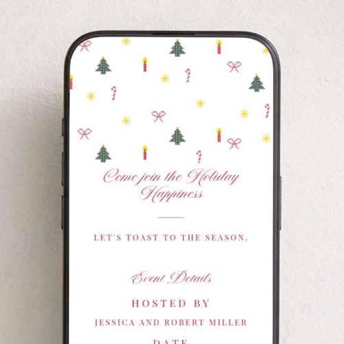 This is a snow online invitations by Claire called cross stitch christmas printing on digital paper in standard