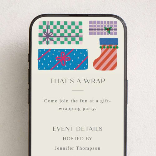 This is a festive online invitations by lulu and isabelle called the best gift printing on digital paper in standard