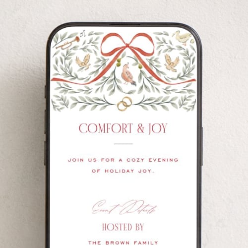 This is a santa suit online invitations by Leah Bisch called twelve days printing on digital paper in standard