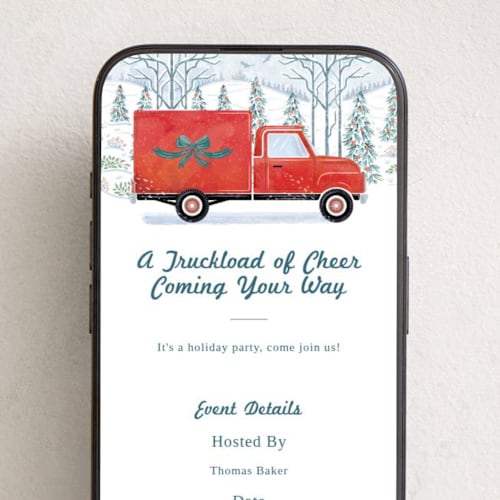 This is a pomegranate online invitations by Paper Sun Studio called moving along printing on digital paper in standard