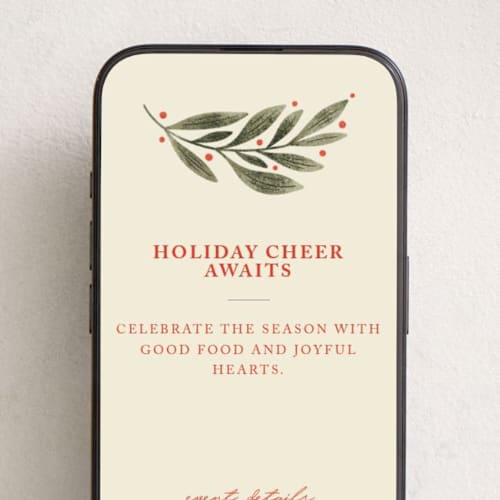 This is a wintergreen online invitations by Kristen Magee called botanical scallop frame printing on digital paper in standard