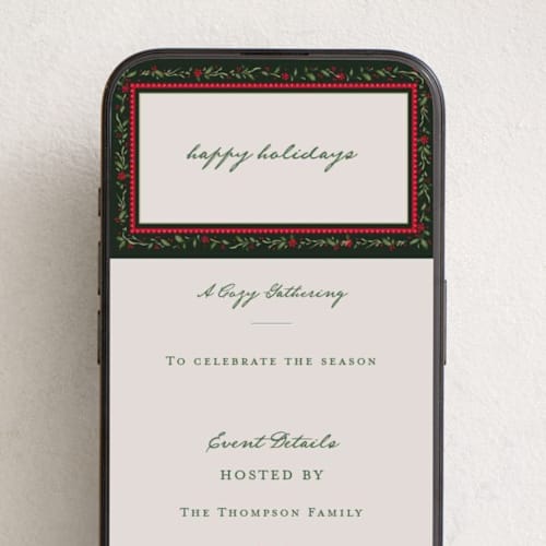 This is a festive online invitations by Erin L. Wilson called hollywick printing on digital paper in standard