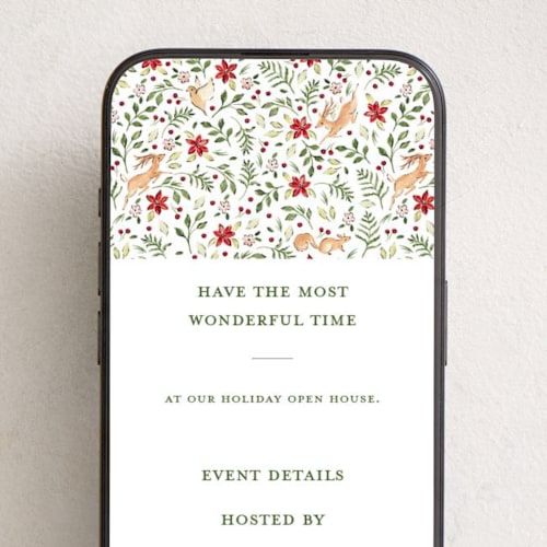 This is a winterberry online invitations by Sarah Knight called highlands printing on digital paper in standard