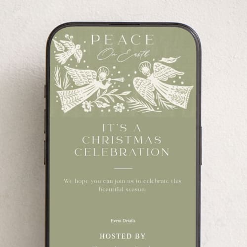 This is a olive online invitations by Elly called angels printing on digital paper in standard