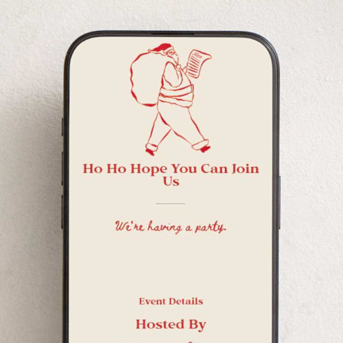 This is a reindeer nose online invitations by Sierra Lee called if santa asks printing on digital paper in standard