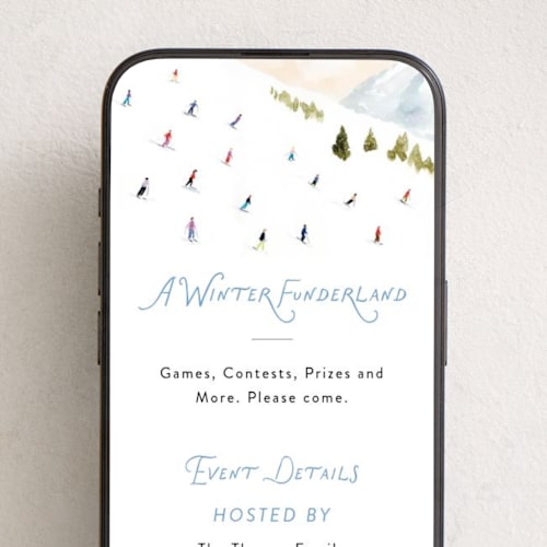 This is a snow online invitations by Lindsay Megahed called tis the skison printing on digital paper in standard