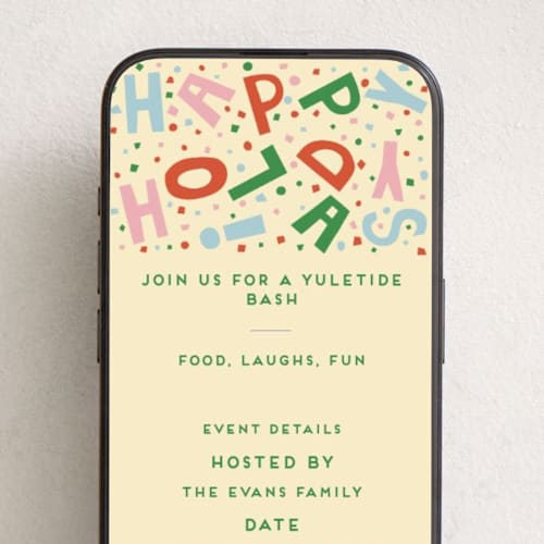This is a cozy confetti online invitations by Alisa Galitsyna called confetti type party printing on digital paper in standard