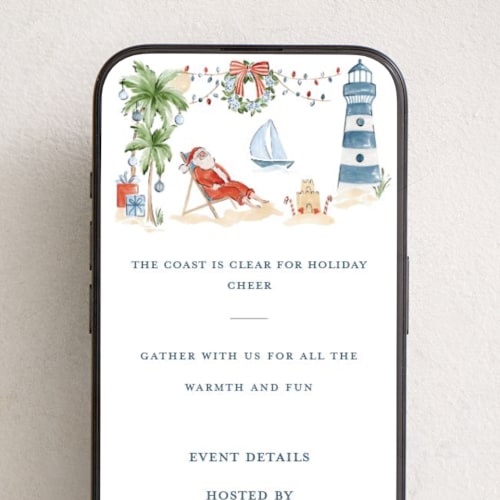 This is a sea salt online invitations by Sarah Knight called beach holidays printing on digital paper in standard