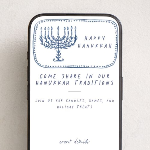 This is a lake online invitations by Anastasia Makarova called watercolor menorah printing on digital paper in standard