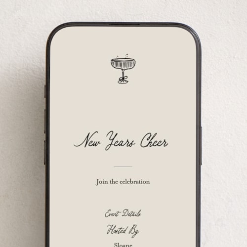 This is a caviar online invitations by Cindy Reynolds called bubbly clink printing on digital paper in standard