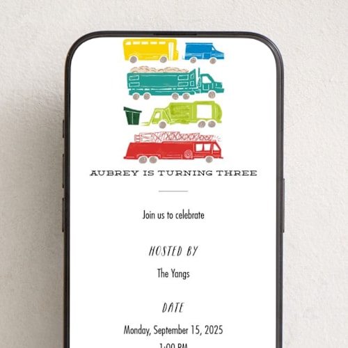 This is a bright turquoise online birthday invitations by Shiny Penny Studio called things that g0 printing on digital paper in standard