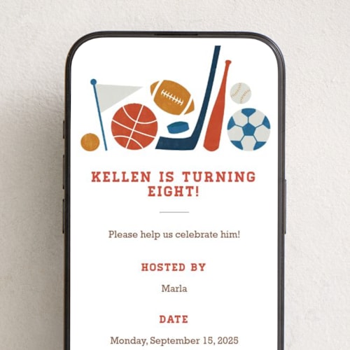 This is a tangerine online birthday invitations by Jessie Steury called game day printing on digital paper in standard