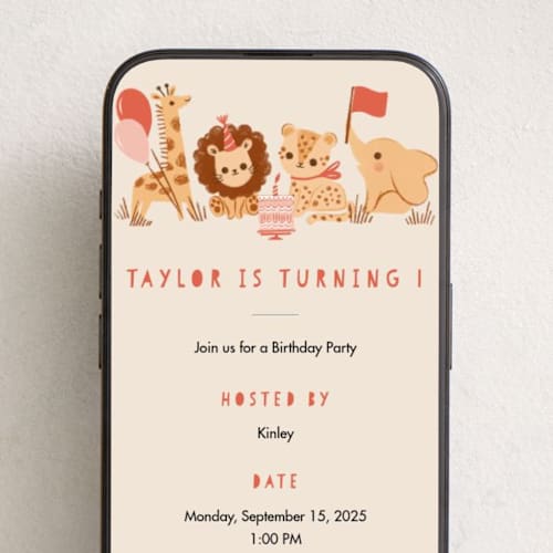 This is a poppy online birthday invitations by Vivian Yiwing called it's a party printing on digital paper in standard