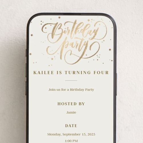 This is a pudding online birthday invitations by Anastasia Makarova called birthday swirls printing on digital paper in standard