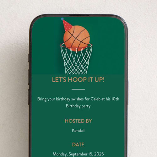 This is a jungle online birthday invitations by Becky Nimoy called swishing you a happy birthday printing on digital paper in standard
