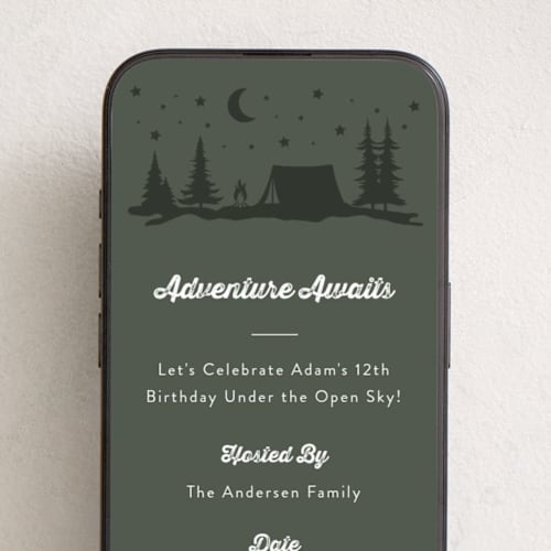 This is a evergreen online birthday invitations by tuldok called adventure awaits printing on digital paper in standard