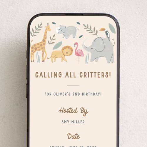 This is a halo online birthday invitations by Teju Reval called safari dreams printing on digital paper in standard