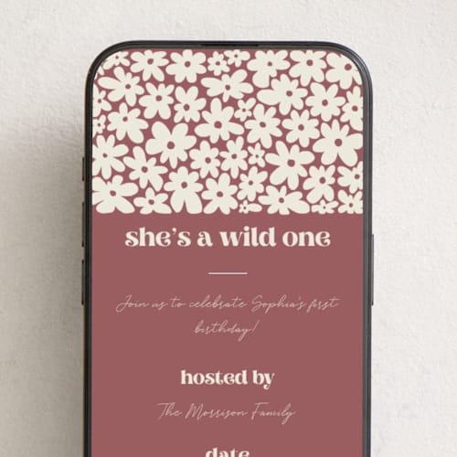 This is a rose online birthday invitations by Kaliste Ananda called wildflower one printing on digital paper in standard