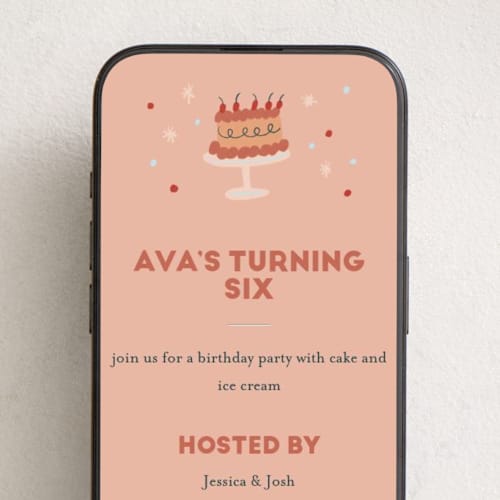 This is a brown sugar online birthday invitations by Ani Somi called cake sparkles printing on digital paper in standard