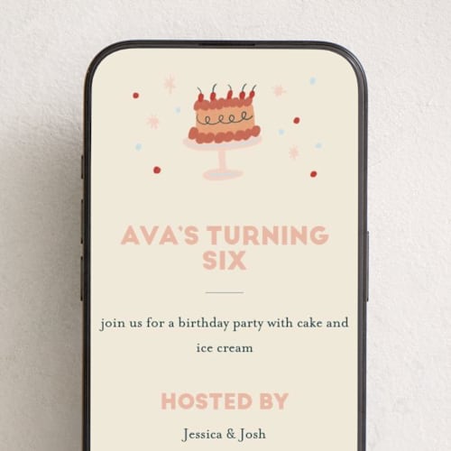 This is a batter online birthday invitations by Ani Somi called cake sparkles printing on digital paper in standard