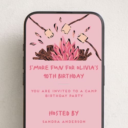 This is a tennessee online birthday invitations by Claudia Orengo called smore printing on digital paper in standard