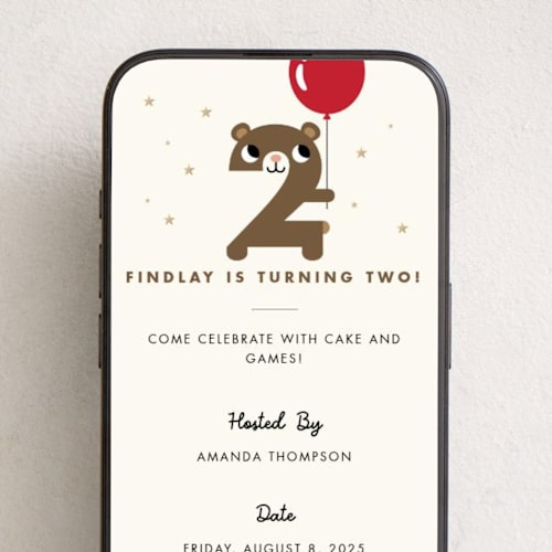 This is a cardinal online birthday invitations by mo kelley called happy two printing on digital paper in standard