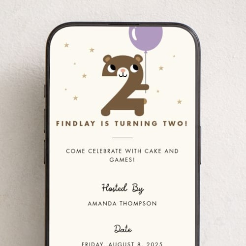 This is a orchid online birthday invitations by mo kelley called happy two printing on digital paper in standard