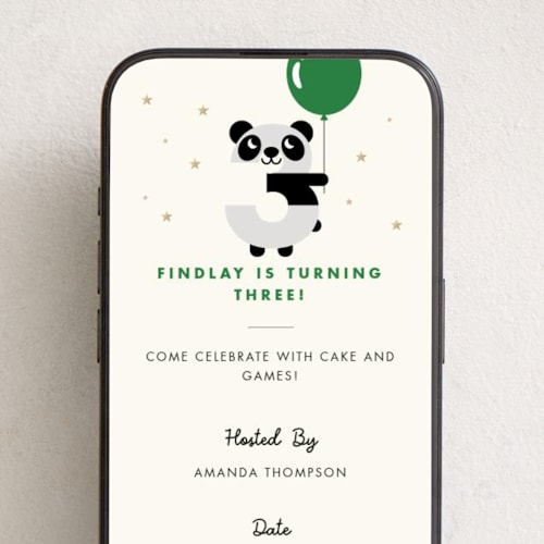 This is a forest online birthday invitations by mo kelley called happy three printing on digital paper in standard