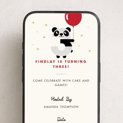 This is a cherry online birthday invitations by mo kelley called happy three printing on digital paper in standard