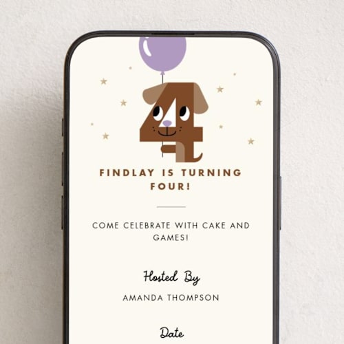 This is a orchid online birthday invitations by mo kelley called happy four printing on digital paper in standard