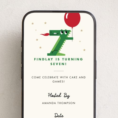 This is a berry online birthday invitations by mo kelley called happy seven printing on digital paper in standard