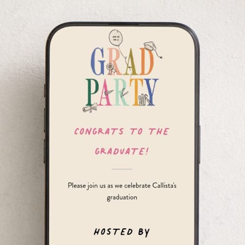 This is a fruitloop online invitations by Vera Lim called iconic printing on digital paper in standard