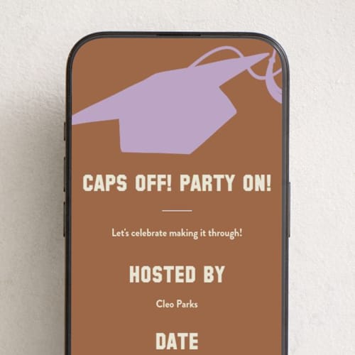 This is a espresso online invitations by Inkblot Design called capped printing on digital paper in standard