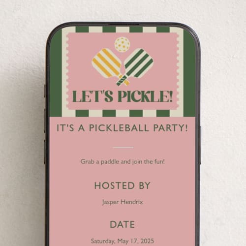 This is a avocado online invitations by Vera Lim called vintage pickle printing on digital paper in standard