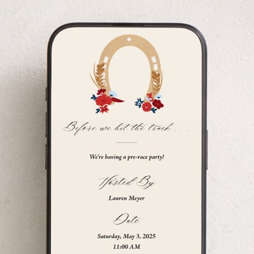 This is a apple online invitations by Corinne Malesic called pretty pony printing on digital paper in standard