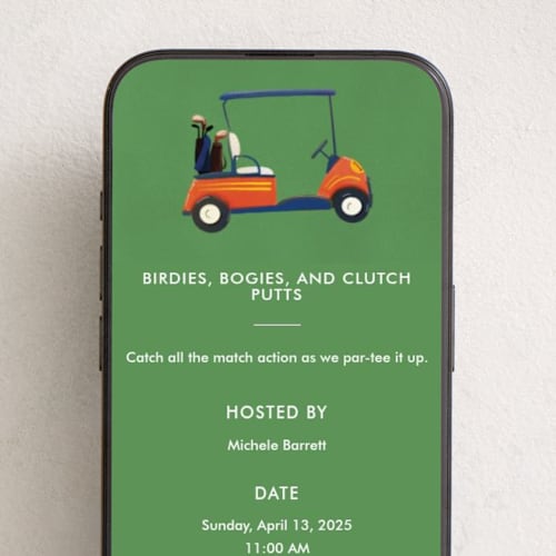 This is a grass online invitations by Becky Nimoy called golfing dad printing on digital paper in standard